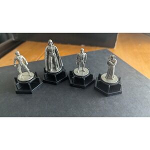 1997 Star Wars Trivial Pursuit Pewter Game Pieces Darth Vader Luke Han Leia Die